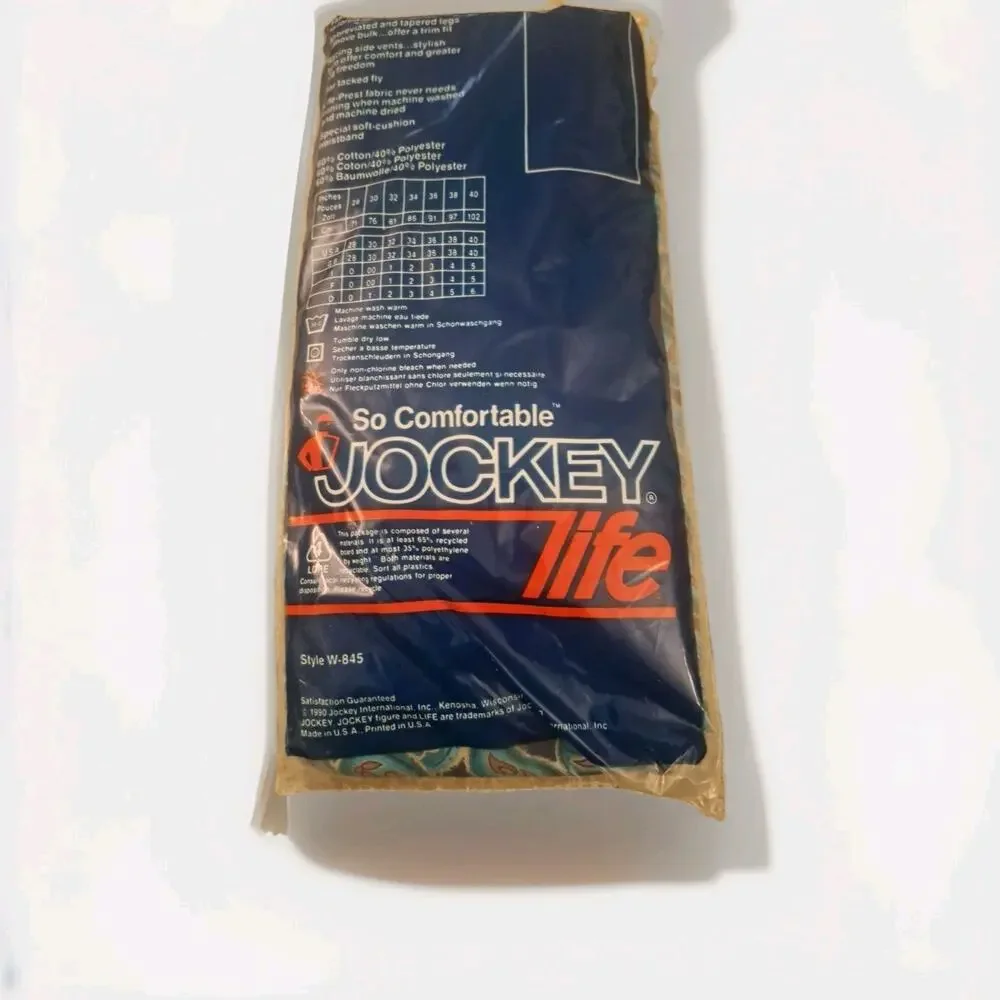 JOCKEY LIFE Tapered Boxer Brief Racing Side Vents Men Size 30 Vintage 1990